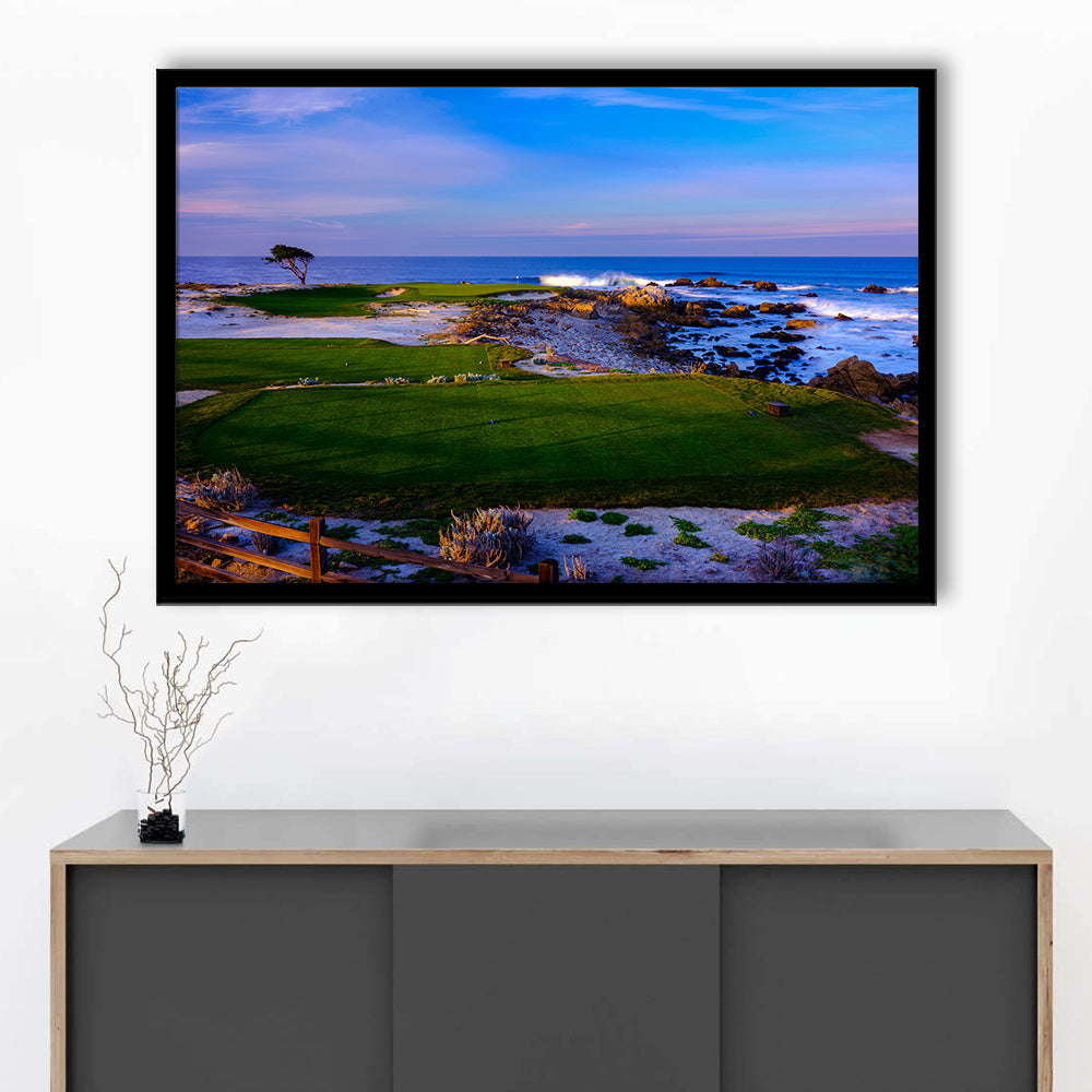 Monterrey Peninsula Country Club, Dunes Course Hole 14, Framed Art Print Wall Decor, Picture Framed