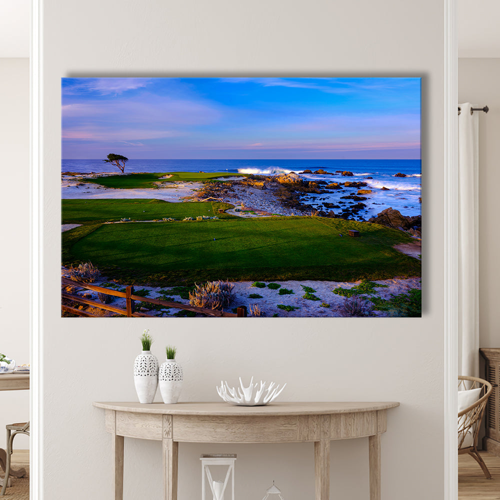 Monterrey Peninsula Country Club, Dunes Course Hole 14, Golf Art Print,Gifts Golf Lover