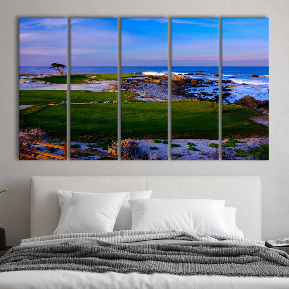 Monterrey Peninsula Country Club, Dunes Course Hole 14, Golf Art Print, Extra Large Canvas Print Wall Art