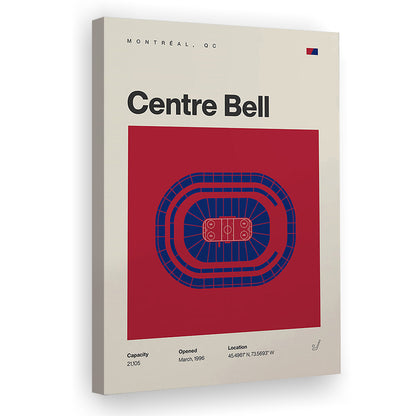 Montreal Canadiens Stadium Print, Bell Centre Stadium Print, Fan Gifts, Sport Art, Canvas Print Wall Art