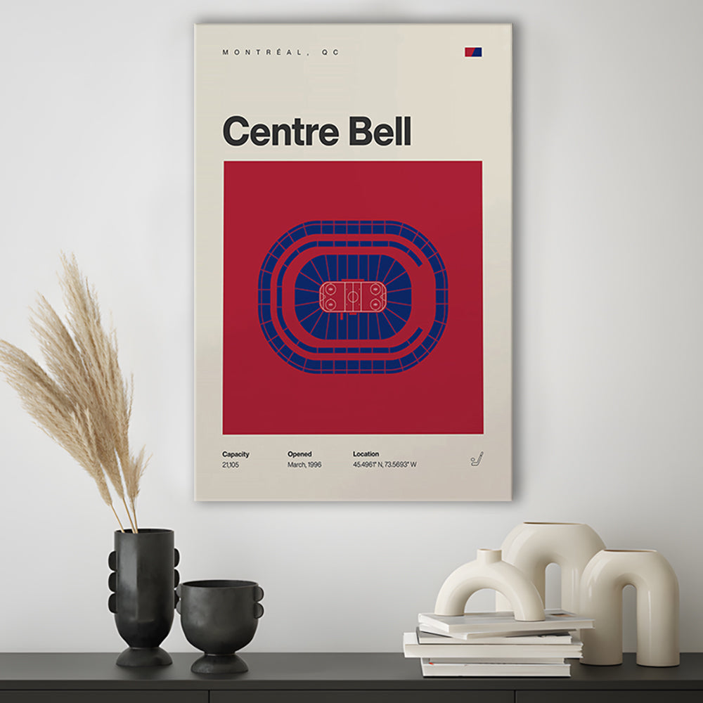 Montreal Canadiens Stadium Print, Bell Centre Stadium Print, Fan Gifts, Sport Art, Canvas Print Wall Art