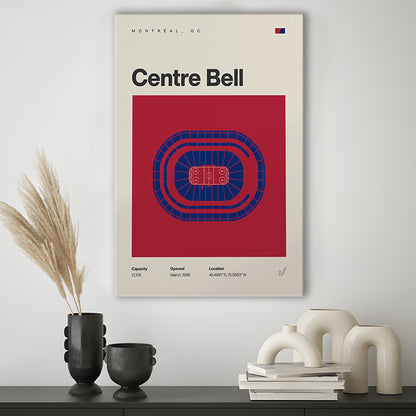 Montreal Canadiens Stadium Print, Bell Centre Stadium Print, Fan Gifts, Sport Art, Canvas Print Wall Art
