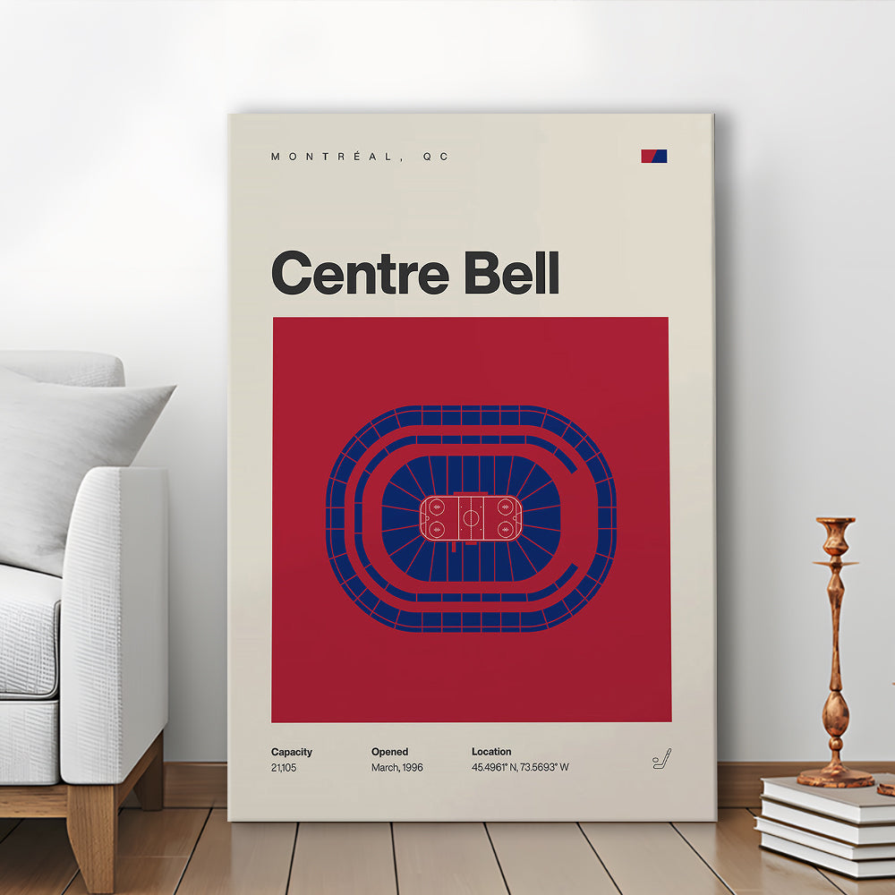 Montreal Canadiens Stadium Print, Bell Centre Stadium Print, Fan Gifts, Sport Art, Canvas Print Wall Art