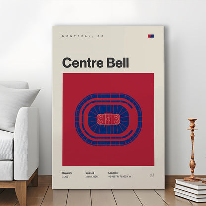 Montreal Canadiens Stadium Print, Bell Centre Stadium Print, Fan Gifts, Sport Art, Canvas Print Wall Art