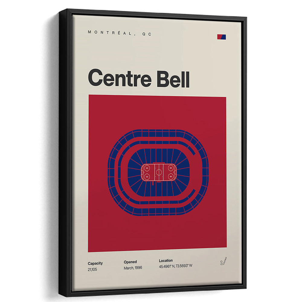 Montreal Canadiens Stadium Print, Bell Centre Stadium Print, Man Cave Gift, Floating Framed Canvas Print Wall Art