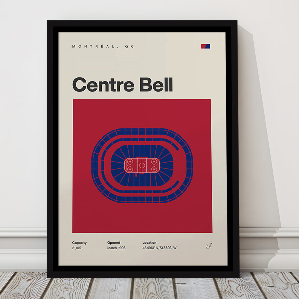 Montreal Canadiens Stadium Print, Bell Centre Stadium Print, Man Cave Gift, Floating Framed Canvas Print Wall Art