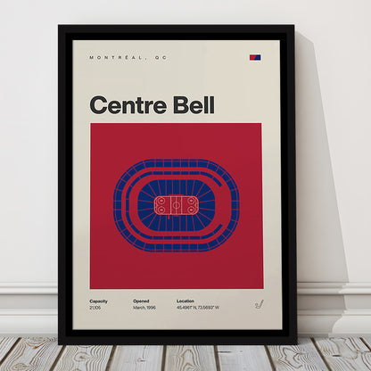 Montreal Canadiens Stadium Print, Bell Centre Stadium Print, Man Cave Gift, Floating Framed Canvas Print Wall Art
