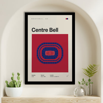 Montreal Canadiens Stadium Print, Bell Centre Stadium Print, Gifts for him, Sport Art, Framed Art Print Wall Decor