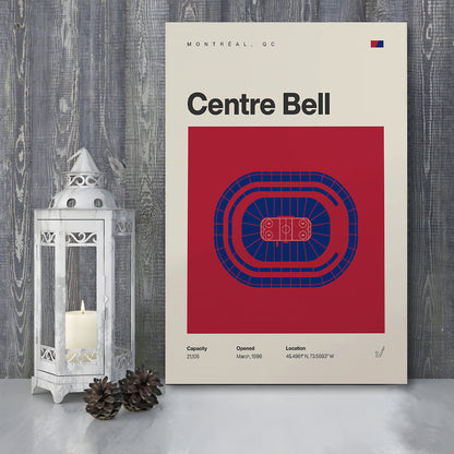 Montreal Canadiens Stadium Print, Bell Centre Stadium Print, Fan Gifts, Sport Art, Canvas Print Wall Art