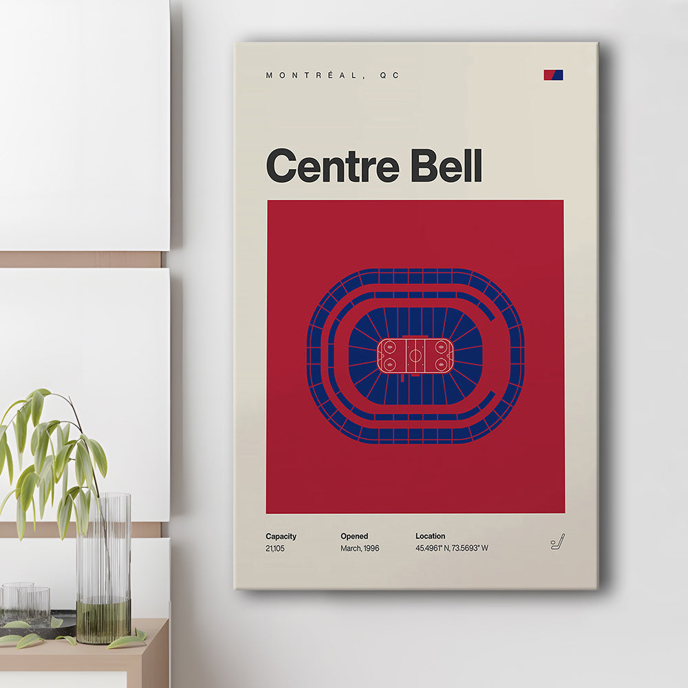 Montreal Canadiens Stadium Print, Bell Centre Stadium Print, Fan Gifts, Sport Art, Canvas Print Wall Art