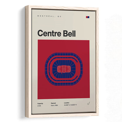 Montreal Canadiens Stadium Print, Bell Centre Stadium Print, Man Cave Gift, Floating Framed Canvas Print Wall Art