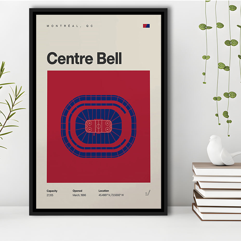 Montreal Canadiens Stadium Print, Bell Centre Stadium Print, Man Cave Gift, Floating Framed Canvas Print Wall Art