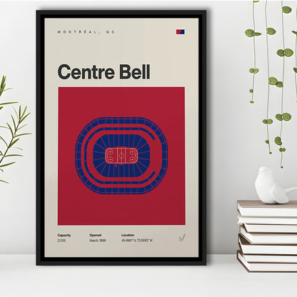 Montreal Canadiens Stadium Print, Bell Centre Stadium Print, Man Cave Gift, Floating Framed Canvas Print Wall Art