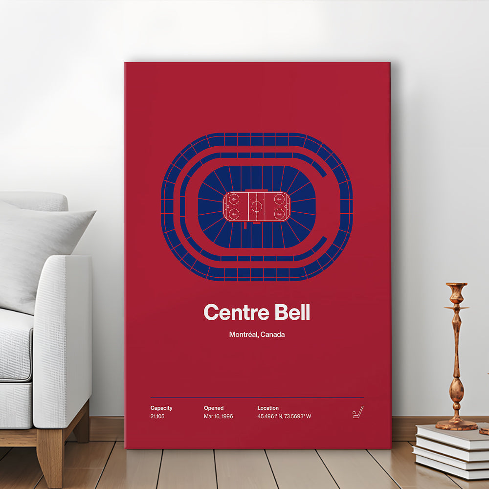 Montreal Canadiens Stadium Print, Centre Bell Arena Stadium Wall Art, Fan Gifts, Sport Art, Canvas Print Wall Art