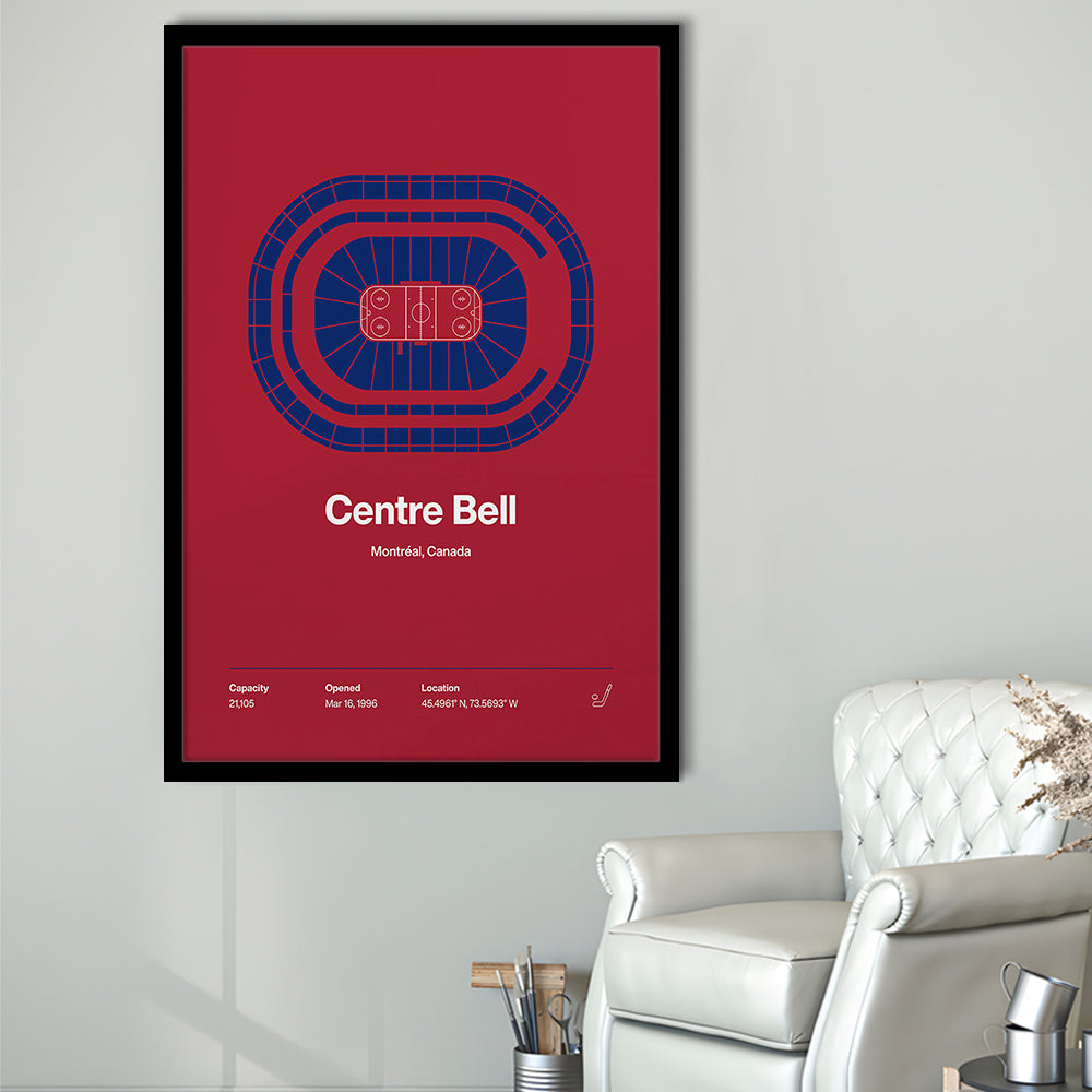 Montreal Canadiens Stadium Print, Centre Bell Arena Stadium Wall Art, Gifts for him, Sport Art, Framed Art Print Wall Decor