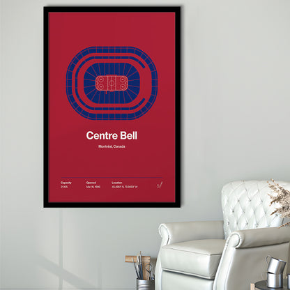 Montreal Canadiens Stadium Print, Centre Bell Arena Stadium Wall Art, Gifts for him, Sport Art, Framed Art Print Wall Decor