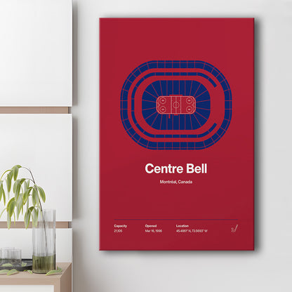 Montreal Canadiens Stadium Print, Centre Bell Arena Stadium Wall Art, Fan Gifts, Sport Art, Canvas Print Wall Art