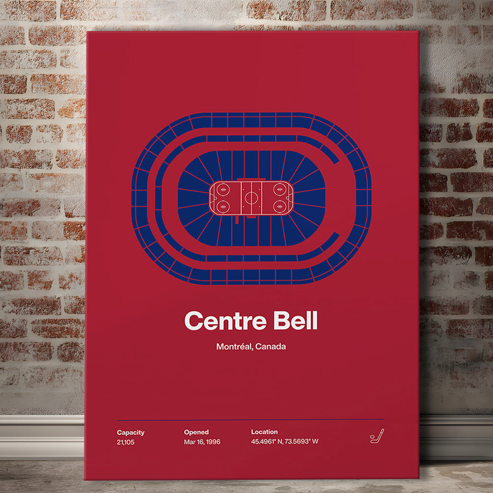 Montreal Canadiens Stadium Print, Centre Bell Arena Stadium Wall Art, Fan Gifts, Sport Art, Canvas Print Wall Art