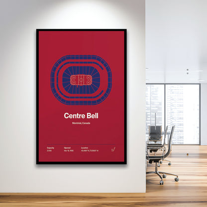 Montreal Canadiens Stadium Print, Centre Bell Arena Stadium Wall Art, Gifts for him, Sport Art, Framed Art Print Wall Decor