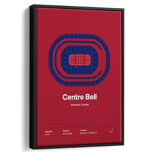 Montreal Canadiens Stadium Print, Centre Bell Arena Stadium Wall Art, Man Cave Gift, Floating Framed Canvas Print Wall Art