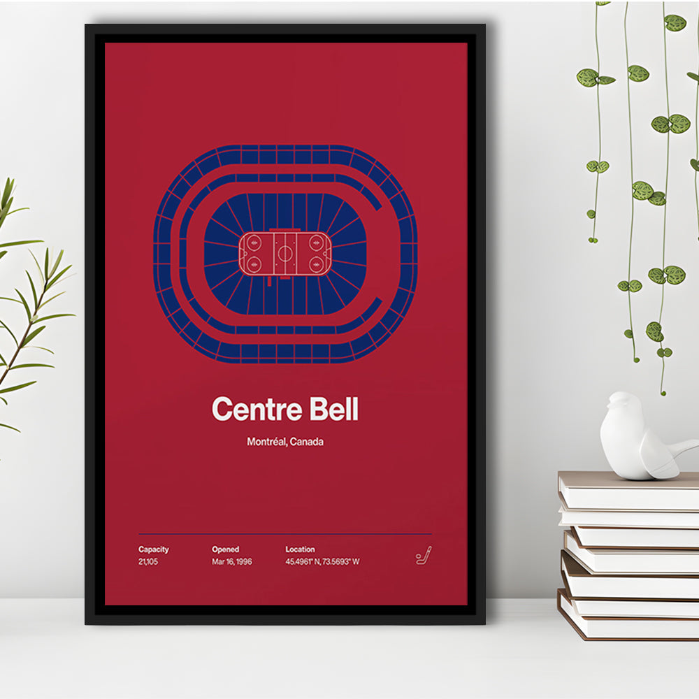Montreal Canadiens Stadium Print, Centre Bell Arena Stadium Wall Art, Man Cave Gift, Floating Framed Canvas Print Wall Art