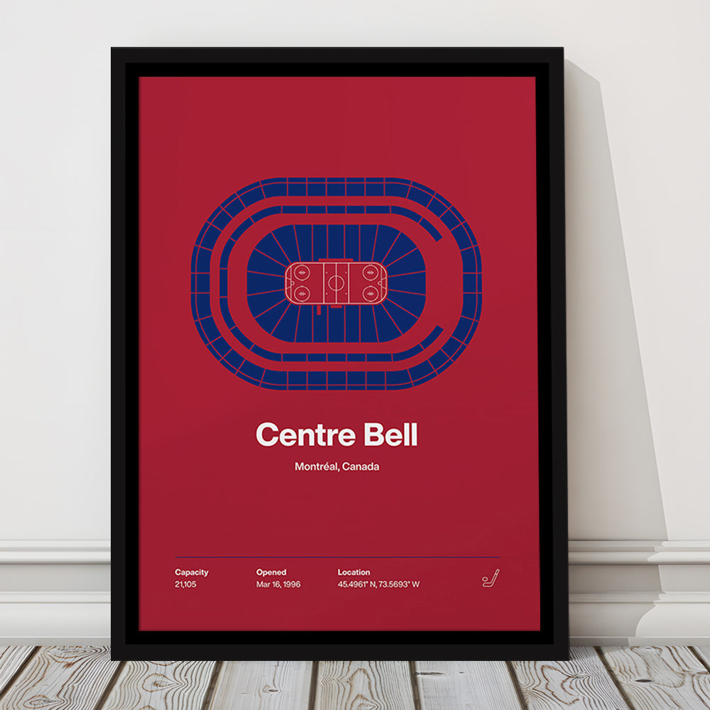 Montreal Canadiens Stadium Print, Centre Bell Arena Stadium Wall Art, Man Cave Gift, Floating Framed Canvas Print Wall Art