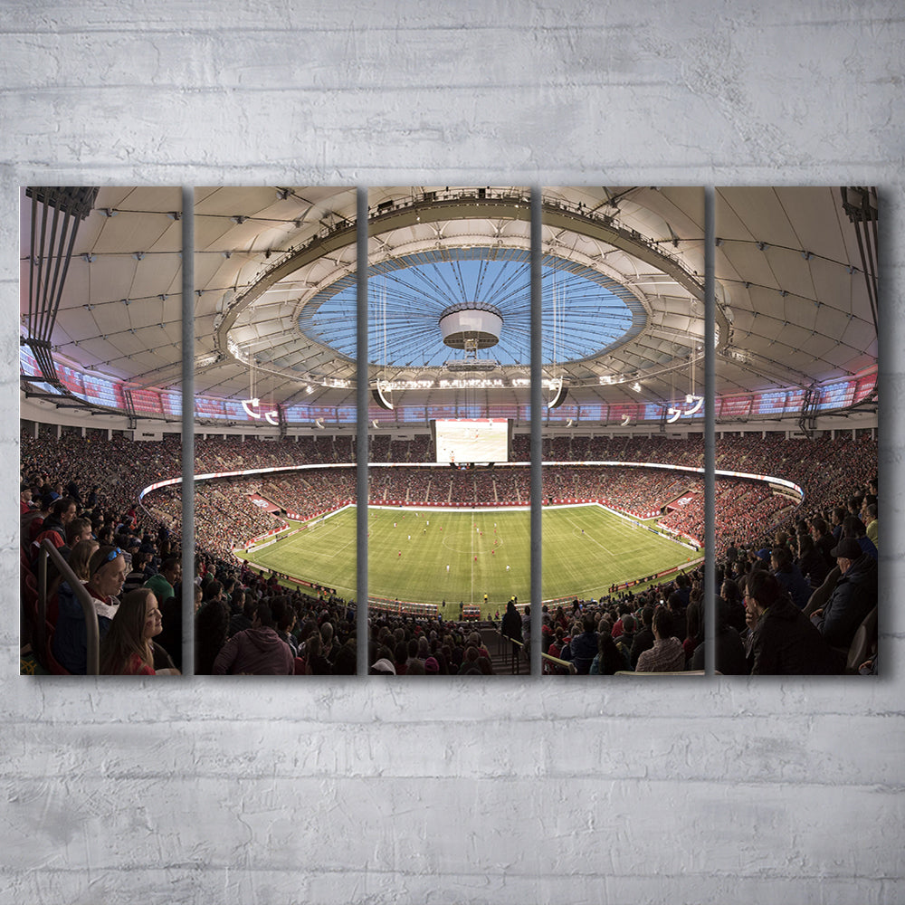Montreal Impact Olympic Stadium, Stadium Canvas, Sport Art, 5 Panel B, Extra Large Canvas, Canvas Print Wall Art
