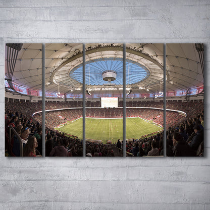 Montreal Impact Olympic Stadium, Stadium Canvas, Sport Art, 5 Panel B, Extra Large Canvas, Canvas Print Wall Art