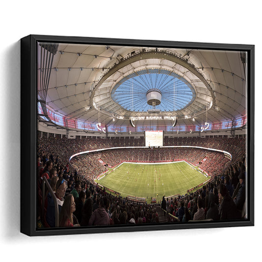 Montreal Impact Olympic Stadium, Stadium Canvas, Sport Art, Framed Canvas Print Wall Art, Floating Frame