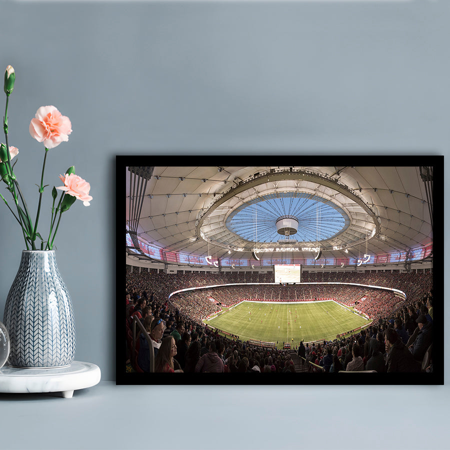 Montreal Impact Olympic Stadium, Stadium Canvas, Sport Art, Gift for him, Framed Art Print Wall Decor, Picture Framed