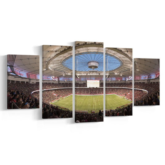 Montreal Impact Olympic Stadium, Stadium Canvas, Sport Art, Gift for him, 5 Panel, Large Canvas, Canvas Print Wall Art