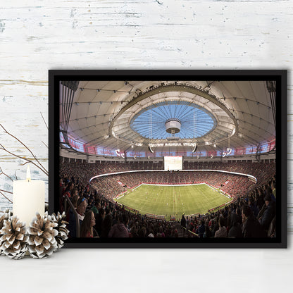 Montreal Impact Olympic Stadium, Stadium Canvas, Sport Art, Framed Canvas Print Wall Art, Floating Frame