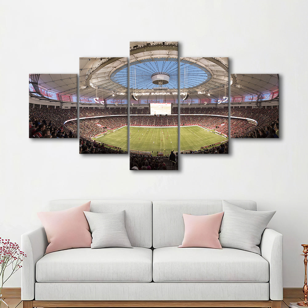 Montreal Impact Olympic Stadium, Stadium Canvas, Sport Art, Gift for him, 5 Panel, Large Canvas, Canvas Print Wall Art