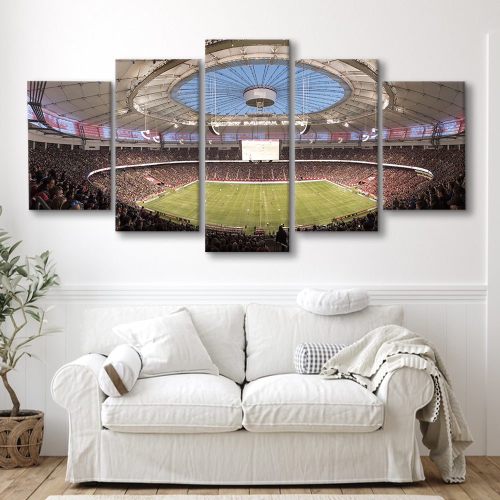 Montreal Impact Olympic Stadium, Stadium Canvas, Sport Art, Gift for him, 5 Panel, Large Canvas, Canvas Print Wall Art
