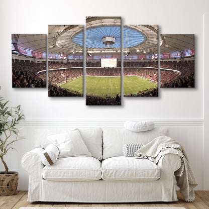 Montreal Impact Olympic Stadium, Stadium Canvas, Sport Art, Gift for him, 5 Panel, Large Canvas, Canvas Print Wall Art