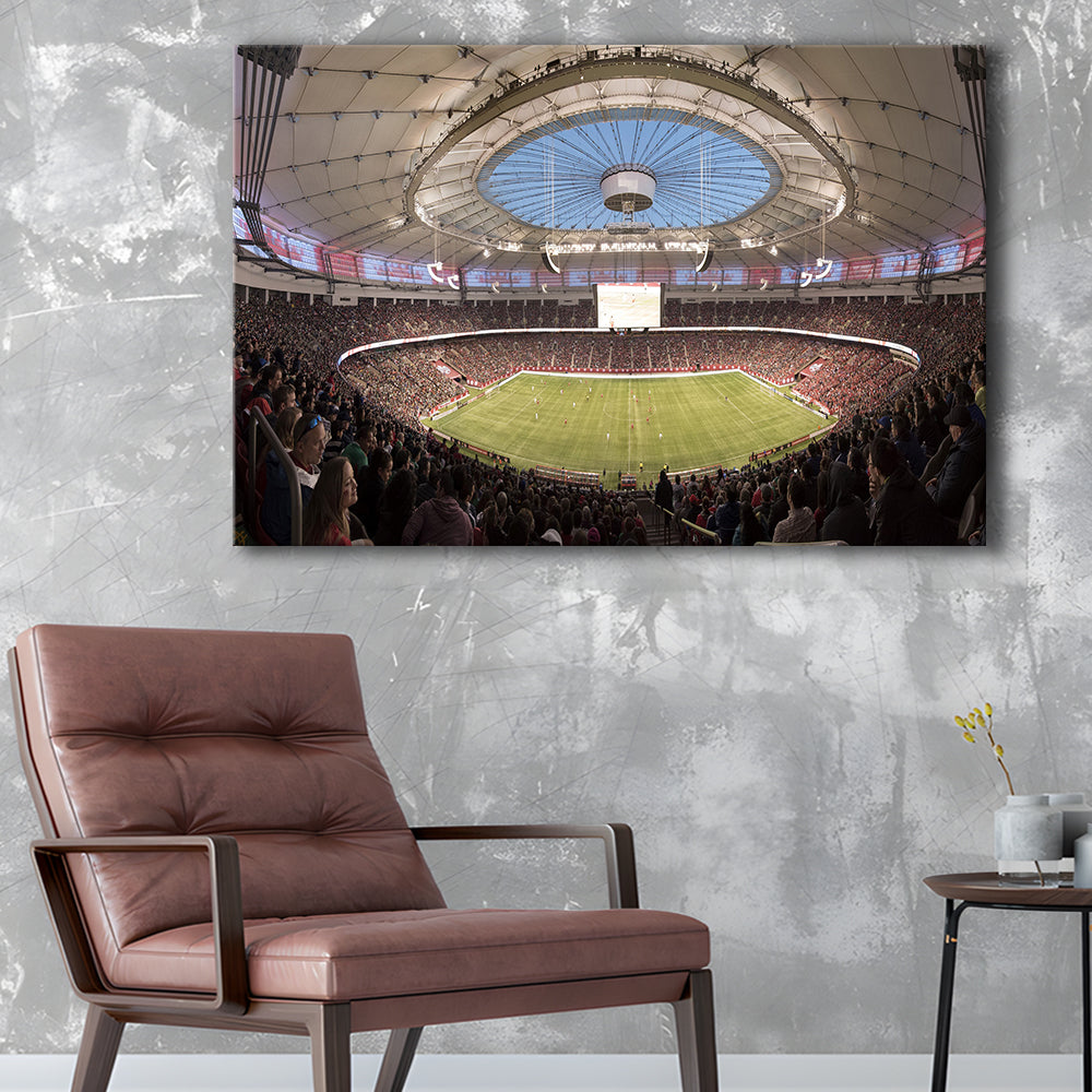 Montreal Impact Olympic Stadium, Stadium Canvas, Sport Art, Gift for him, Man Cave Decor, Art Print, Canvas Print Wall Art