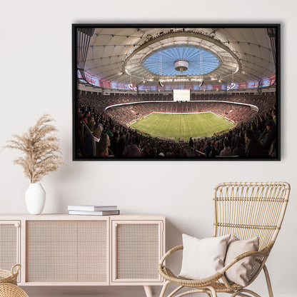 Montreal Impact Olympic Stadium, Stadium Canvas, Sport Art, Framed Canvas Print Wall Art, Floating Frame
