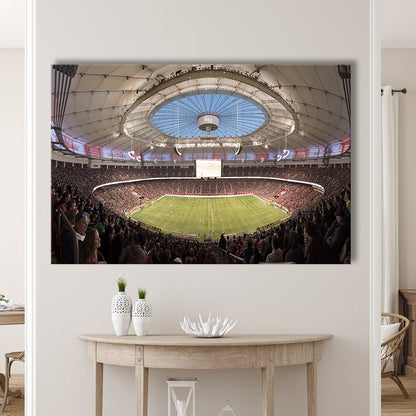 Montreal Impact Olympic Stadium, Stadium Canvas, Sport Art, Gift for him, Man Cave Decor, Art Print, Canvas Print Wall Art