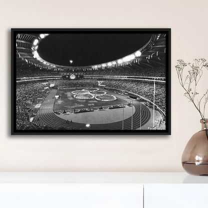 Montreal Olympic Stadium, Stadium Canvas, Sport Art, Framed Canvas Print Wall Art, Floating Frame