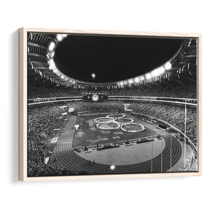 Montreal Olympic Stadium, Stadium Canvas, Sport Art, Framed Canvas Print Wall Art, Floating Frame