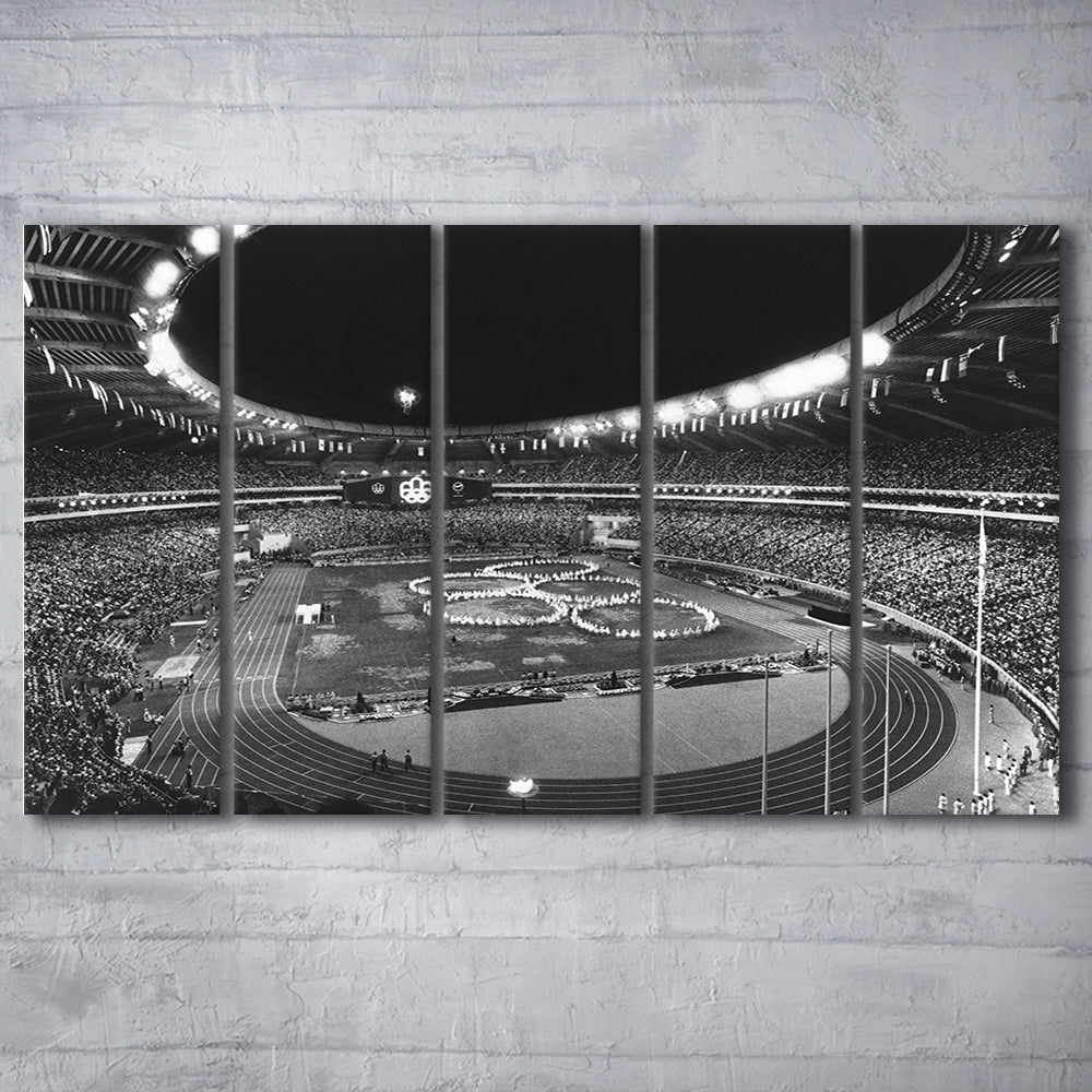 Montreal Olympic Stadium, Stadium Canvas, Sport Art, 5 Panel B, Extra Large Canvas, Canvas Print Wall Art