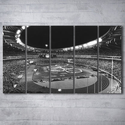 Montreal Olympic Stadium, Stadium Canvas, Sport Art, 5 Panel B, Extra Large Canvas, Canvas Print Wall Art