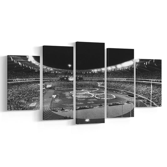 Montreal Olympic Stadium, Stadium Canvas, Sport Art, Gift for him, 5 Panel, Large Canvas, Canvas Print Wall Art