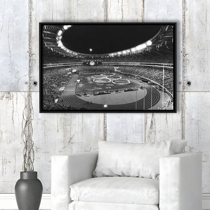 Montreal Olympic Stadium, Stadium Canvas, Sport Art, Framed Canvas Print Wall Art, Floating Frame