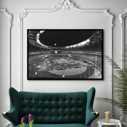 Montreal Olympic Stadium, Stadium Canvas, Sport Art, Gift for him, Framed Art Print Wall Decor, Picture Framed