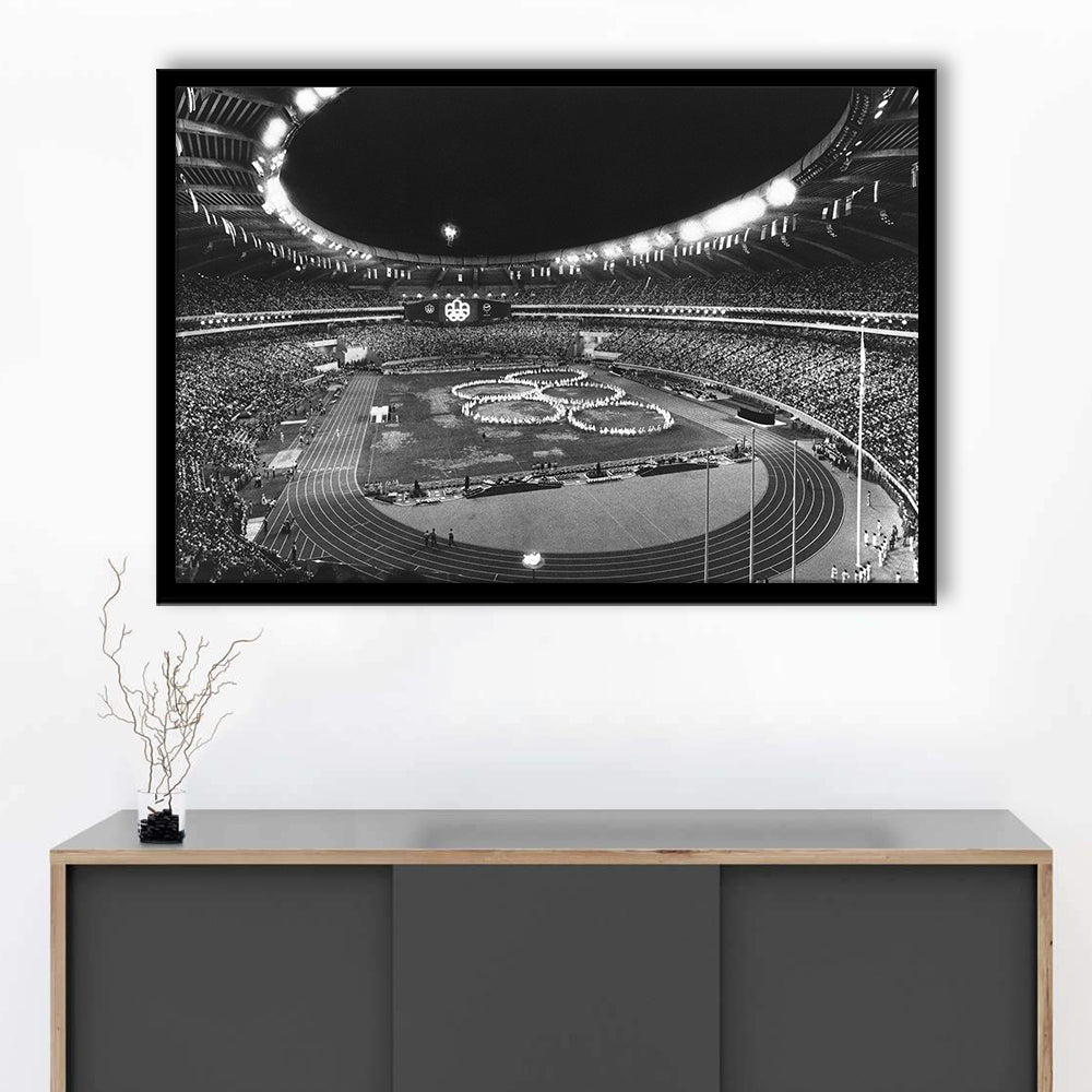 Montreal Olympic Stadium, Stadium Canvas, Sport Art, Gift for him, Framed Art Print Wall Decor, Picture Framed