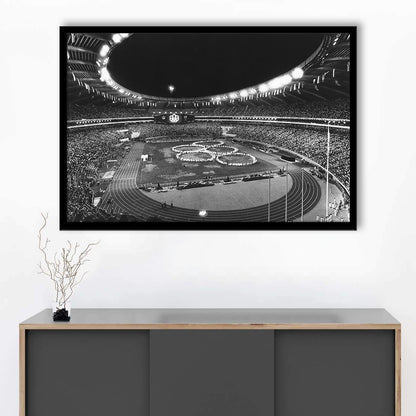 Montreal Olympic Stadium, Stadium Canvas, Sport Art, Gift for him, Framed Art Print Wall Decor, Picture Framed