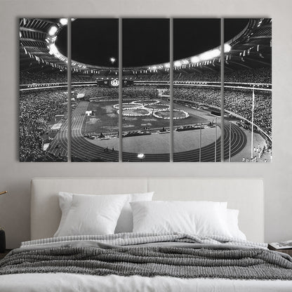 Montreal Olympic Stadium, Stadium Canvas, Sport Art, 5 Panel B, Extra Large Canvas, Canvas Print Wall Art