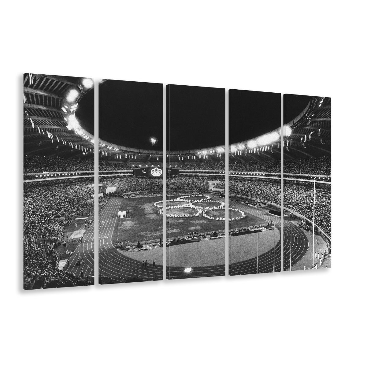 Montreal Olympic Stadium, Stadium Canvas, Sport Art, 5 Panel B, Extra Large Canvas, Canvas Print Wall Art