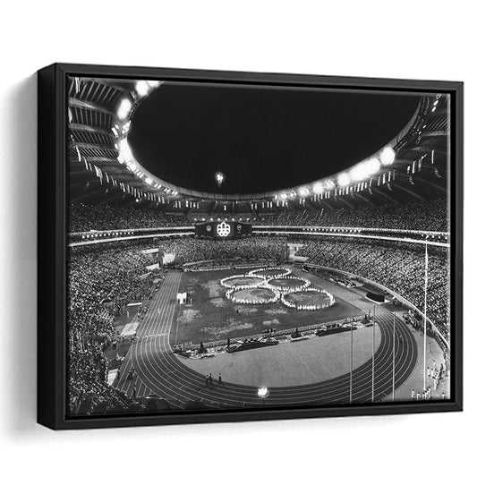 Montreal Olympic Stadium, Stadium Canvas, Sport Art, Framed Canvas Print Wall Art, Floating Frame
